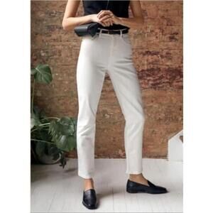 Everlane White The Cheeky Jean High Rise Stretch Size 30